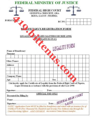 Legality Form